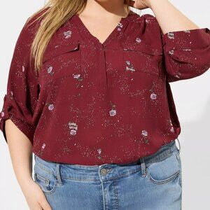 Disney Beauty And The Beast Harper Georgette Blouse Size 6X (30)